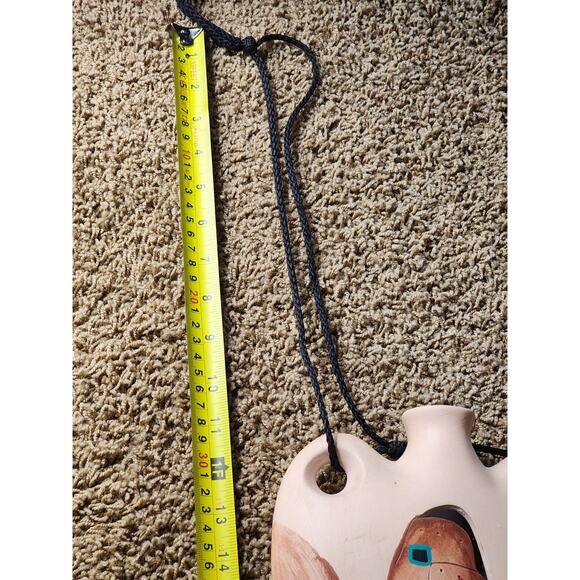 Pueblo Legend Canteen Southern Style Pottery Water Jug Handpaint Pueblo Indians - Picture 12 of 12